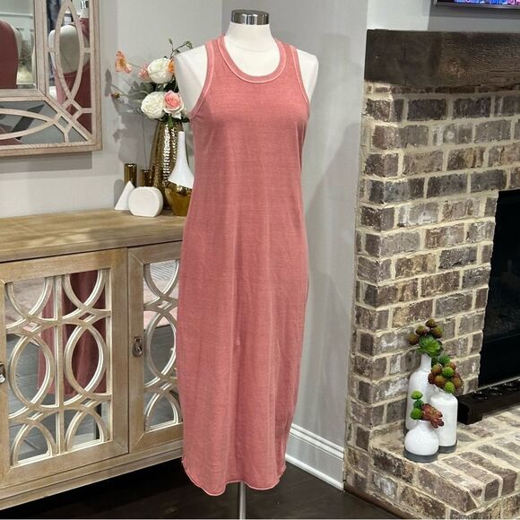 MAGNOLIA BOUTIQUE Women’s Crewneck Racerback Micro Ribbed Long Dress in Size L - Picture 5 of 8